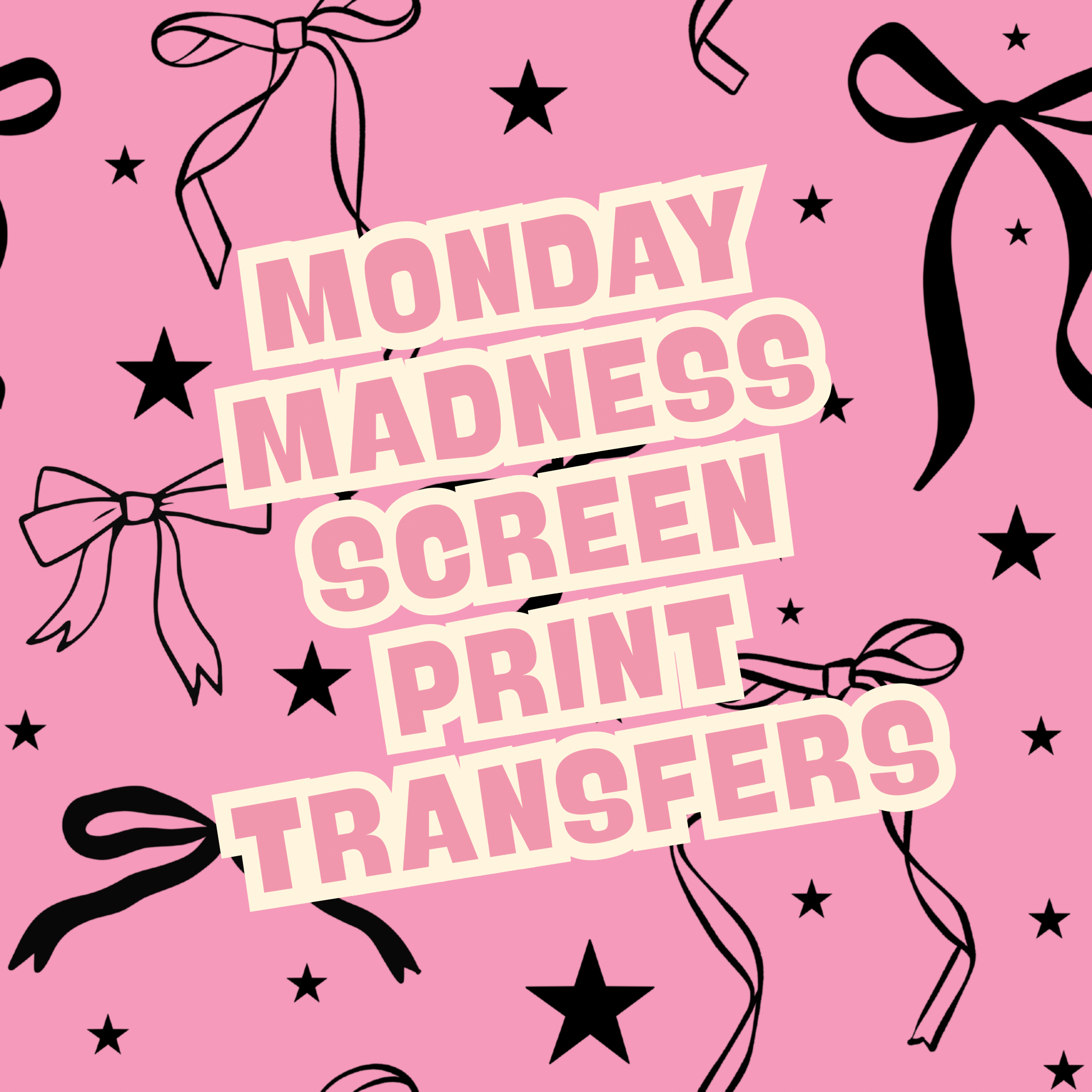 In stock Screen Print Transfers