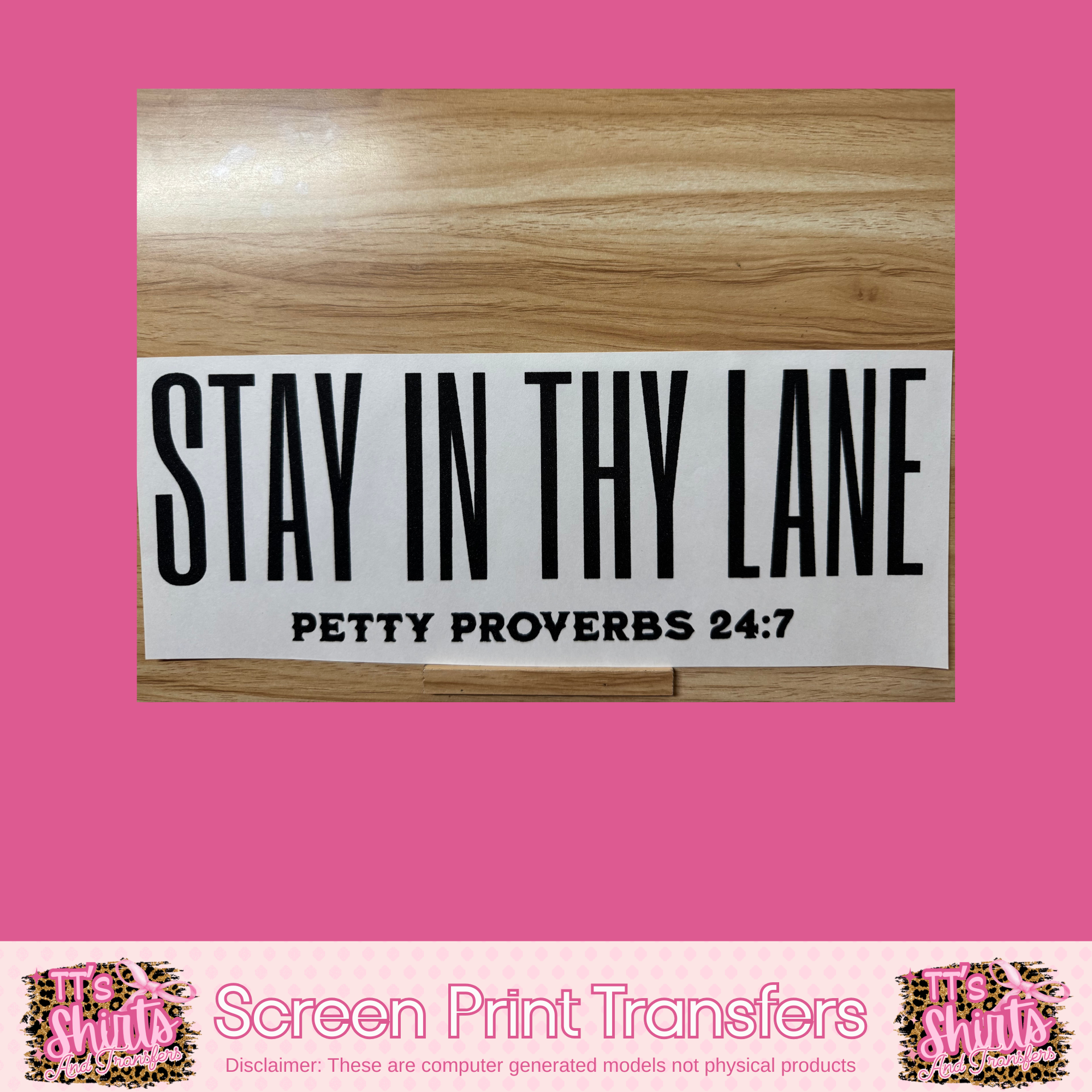 STAY IN THY LANE - A9